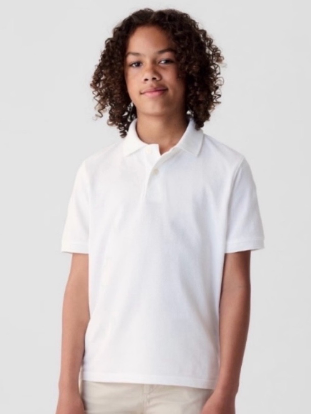 GAP Classic White Kids Polo Shirt